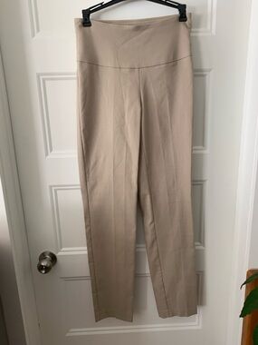 S.C. & CO. Dressy pull on stretch pants  Straight Leg Women’s Pants in Beige